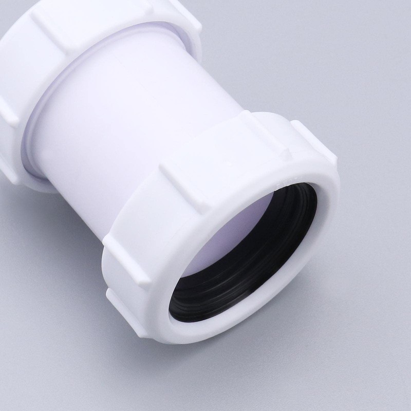 EMSea 2 Pieces Straight Pipe Connectors 40mm PP Drain Pipe