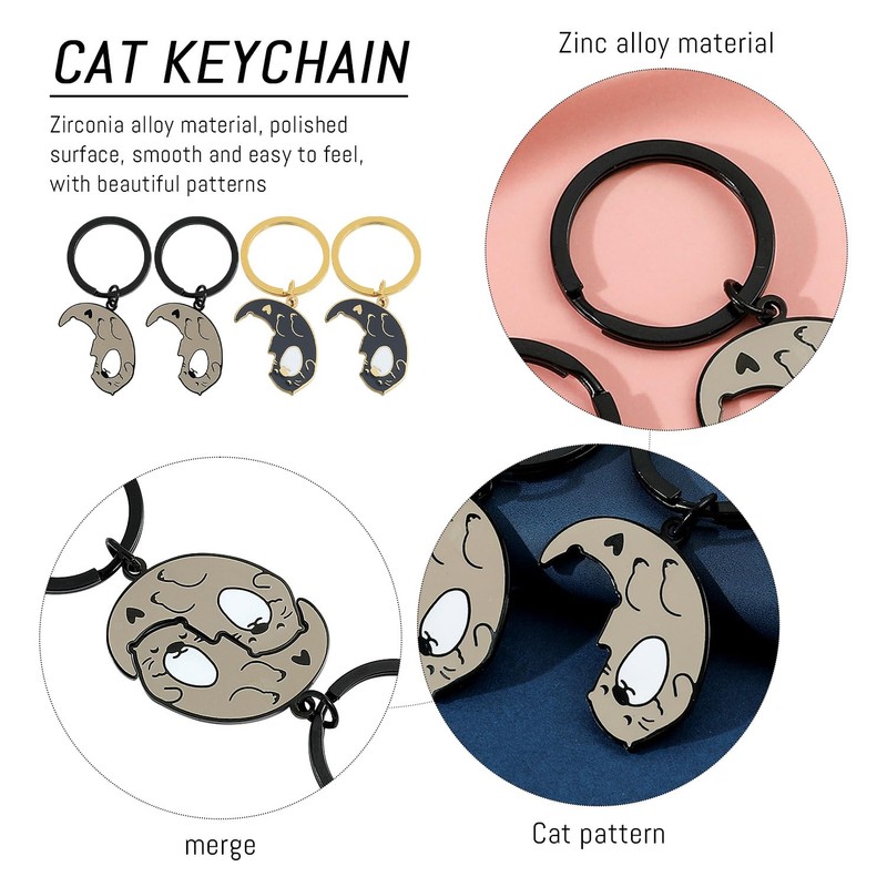 YSDYY 4 Pieces Otter Keychains, Puzzle Keychains, Cute Animal Keychains,