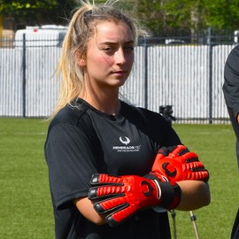 Renegade GK Eclipse Professional Soccer Goalie Gloves with Pro-Tek Fingersaves & 4+3MM EXT Contact Grip (Sizes 6-12, Level 5) | Goalkeeper Gloves for Elite Play (Diablo (Fingersave), 12)