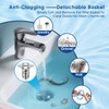 Bathroom Sink Stopper with Hair Catcher, Universal Pop-Up Drain Strainer