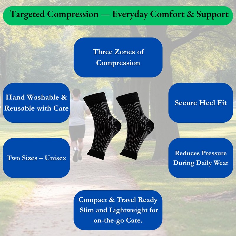 Bargain Wells 1 Pair Ankle Support Compression Socks – Foot