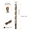 sourcing map 10pcs 1/4" Hex Shank Drill Bit 19/64" Gold