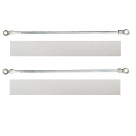 12-inch Hand Heat Seal Closer Impulse Sealer Accessories Repair Kit Heat Elements PTFE Cloth Covers, 2 Pcs heating element+2 Pcs PTFE Cloth (width 5mm)