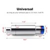 EVIL ENERGY Exhaust Muffler,Stainless Steel Exhaust Tip,Universal 18.5" Length (Burnt,3"