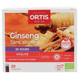 Ortis Organic Ginseng Vitality 20 Phials