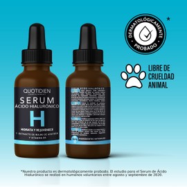 Serum Ácido Hialurónico Facial + Vitamina B5 + Extracto de Bulbo de Azafrán | 99% Ingredientes Naturales | Hidratación Intensa | Skin Care Ideal para todo tipo de piel-30ml
