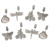 ToCi 8 x Tablecloth Weights, Tablecloth Pompoms, Silver, 6.5 x