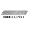Truper REP-CUT-6, Cuchillas de repuesto para cutter de 18 mm,