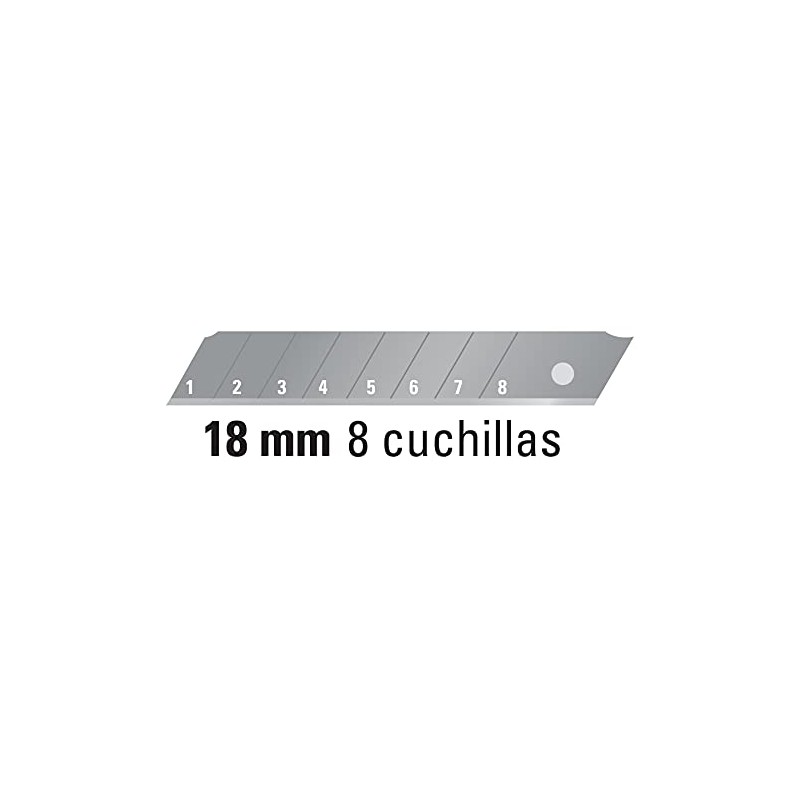 Truper REP-CUT-6, Cuchillas de repuesto para cutter de 18 mm,