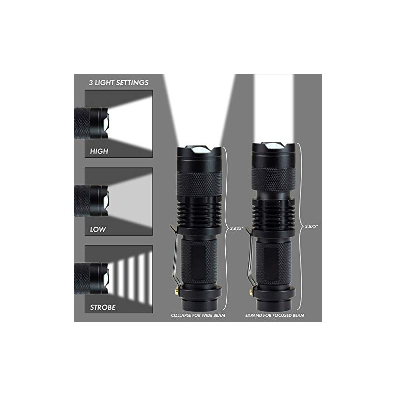 Pocket CREE Mini LED Flashlight / 2 Pack