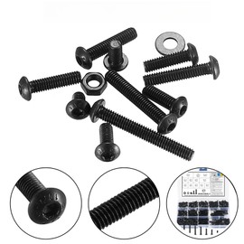 975 Piece Allen Screws Nuts Set, M3 Screws Set, Pan Head Hex Screws with Nuts Set, Threaded Screws Set with Washers, Machine Screws and Nuts Assortment Kit