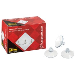 Idena 8522040 Suction Cups for Fairy Lights Suction Cup Transparent Christmas Plastic 8 x 11.6 x 4.8 cm