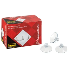 Idena 8522040 Suction Cups for Fairy Lights Suction Cup Transparent Christmas Plastic 8 x 11.6 x 4.8 cm