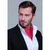 HISDERN Red Cravats for Men Wedding Polka Dot Ascot and