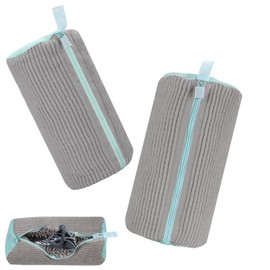 GWJX Shoe Washing Bag Washing Machine 2 Washing Machine Bags Reusable Zip Plush Laundry Bag Shoe Bag Protect Both Shoes and Washing Machine (Yellow)