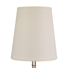 FenchelShades.com Lampshade 4" Top Diameter x 5" Bottom Diameter x 6" Slant Height with Clip-On Attachment for Standard Edison-Style Lightbulb (Paper Vellum Ivory)
