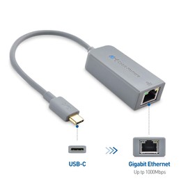 Cable Matters USB C to Ethernet Adapter with 1Gbps, PXE, MAC Address Clone (Thunderbolt to Ethernet Adapter, Gigabit Ethernet to USB C) in Gray - Compatible with MacBook Pro, XPS, Surface Pro