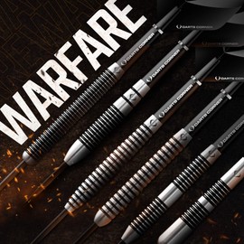 Darts Corner Warfare Darts | Steel Tip Darts Set | 80% Tungsten Barrels | Black Ring, M1 28g (D0617)