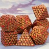 D&D Dice Set DND Dice, KERWELLSI Honeycomb Design Metal Polyhedral
