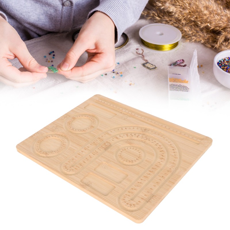 Bracelet Bead Board Jewelry Making Bracelet Measurement Board Bamboo Beading