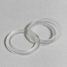 TOP YO Replacement Silicone Yo-Yo Pads (1 Pair-2 Pads) (Aura 19mm -Clear)