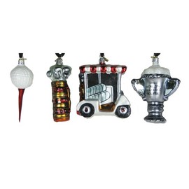 Kurt Adler Noble Gems Glass Gold Ornaments