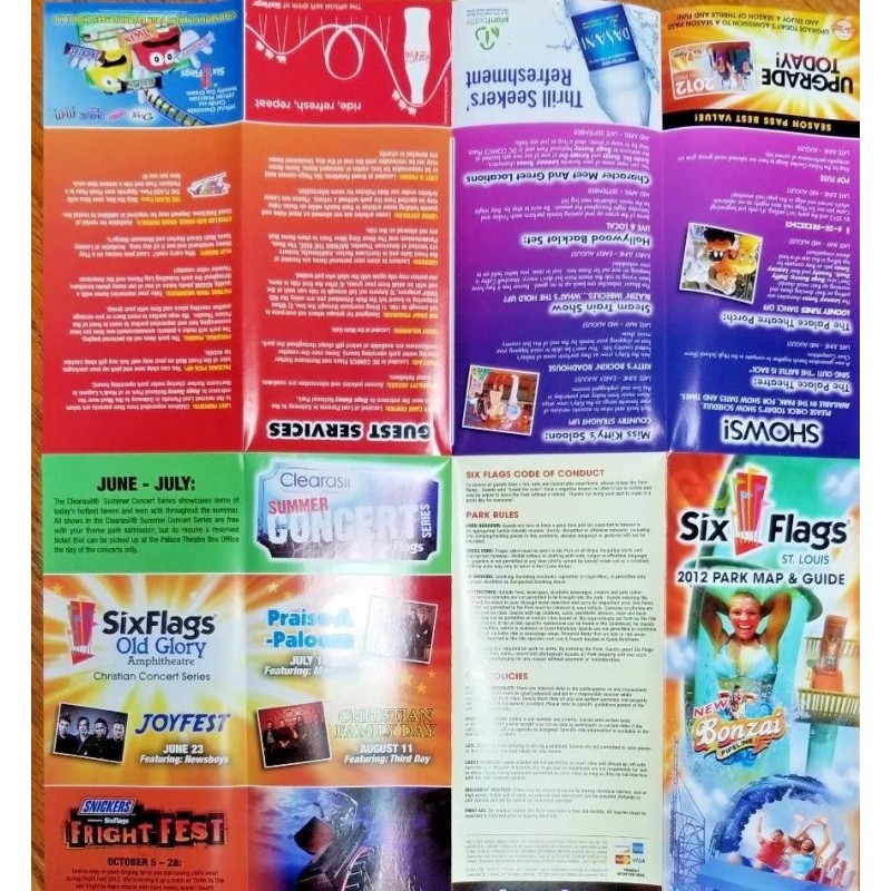 Park Map: Six Flags St. Louis 2012 - Eureka, MO