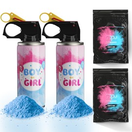 POPUPARTY 2 Pack Blue Gender Reveal Fire Extinguishers with 2 Pack Blue Color Powder for Baby Boy Gender Reveal Party