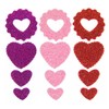 Valentine's Day Glitter Heart Stickers - Red, Pink, Purple -
