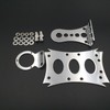 XKH- Motorcycle Chrome Horizontal Vertical Zigzag Side Mount License Plate
