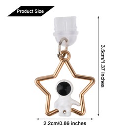 Phone Dust Plug Charm, Cute Astronaut Star Pendant Cute Dust Plug Charm, Type C USB Charging Port & Earphone Jack Anti-Dust Plugs Cell Phone Charm Stopper Cap Stylish Phone Accessories