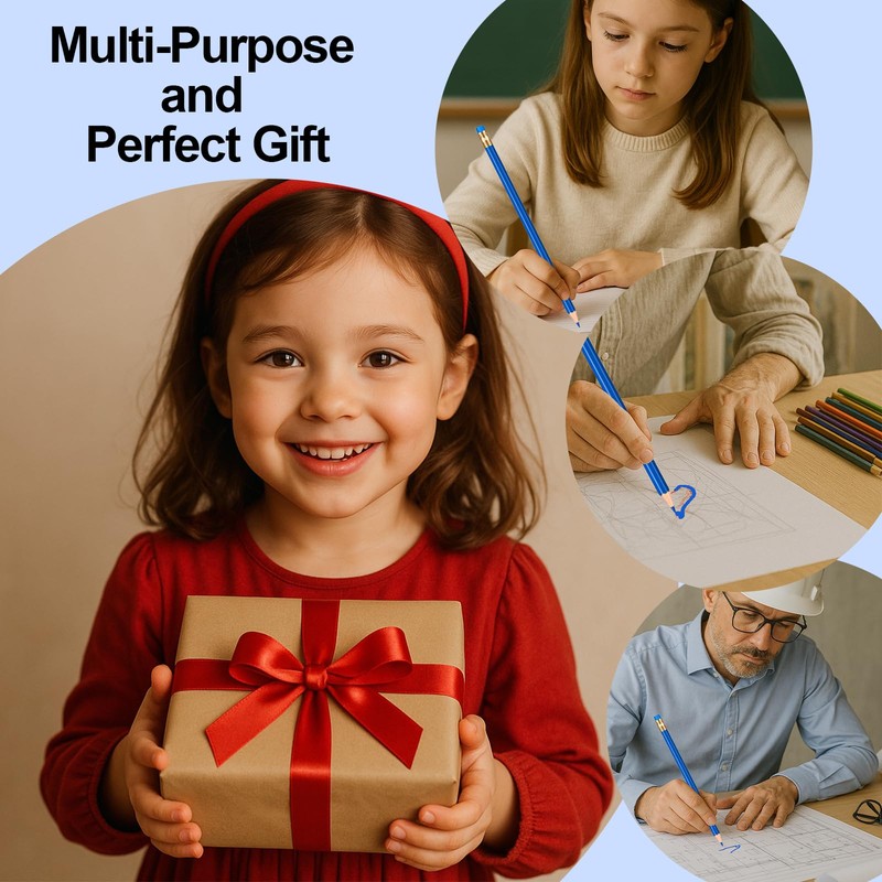 YFANITI 12 Pcs Checking Pencils Erasable Colored Pencils Pre-Sharpened 2