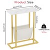 Yusong Small Narrow Side Table for Small Spaces, 17.7" W