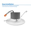 NICOR Lighting DCR561081203KWHBF LED Downlights, White Baffle