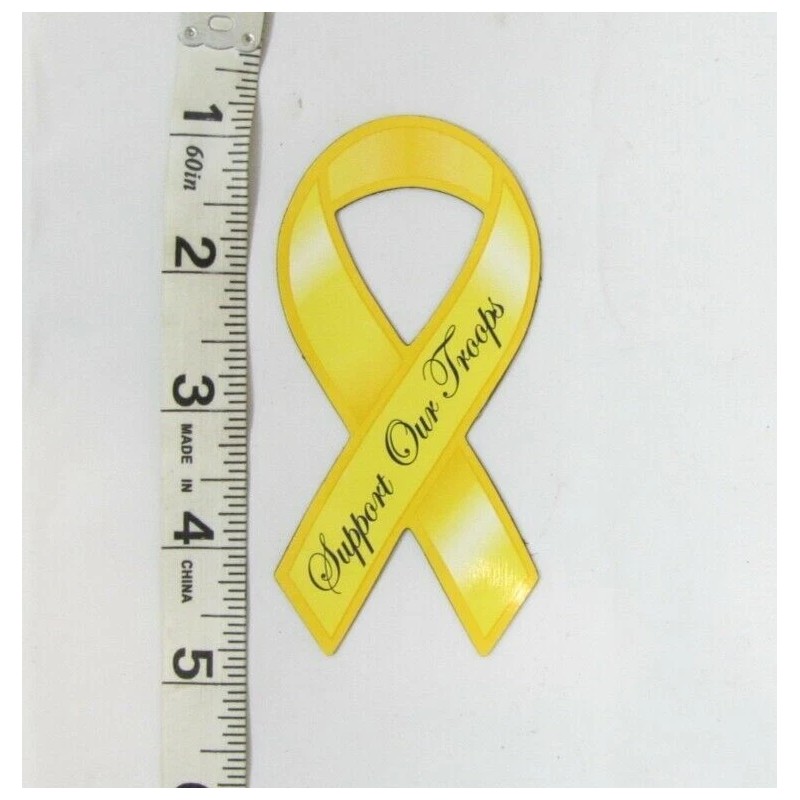 New Single Support Our Troops 4" Mini Military Ribbon Auto