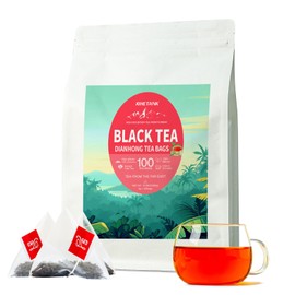 XI HETANG Black Tea Bags - 100 Count Individually Wrapped for Fresh & Smooth Taste. Ancient Tree Chinese Black Tea for Hot or Iced Brewing. Bulk Sweetness & 100% Natural Breakfast Tea Bags.
