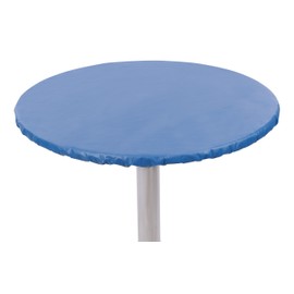 yourtablecloth Heavy Duty vinilo Mantel redondo Fitted (Cuadro) con funda de franela para respaldo vibrante Colores Elástico Mantel Gran Comedor Para uso en interiores y exteriores., Azul Royal