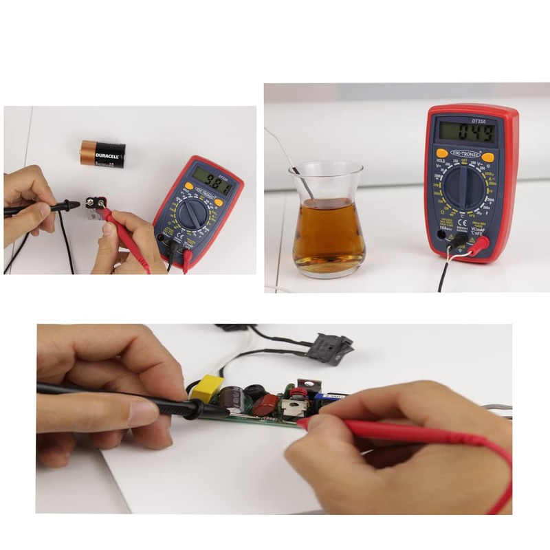 Digital Multimeter Voltmeter Voltage Tester Capacity Meter Temperature