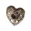 Alpenflüstern Lapel Pin Traditional Heart Antique Silver Colours API113, Metal