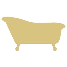 Bathtub Cutout Unfinished Wood Tub Bath Shower Bathroom Water Closet Hygiene MDF Shape Canvas Style 1