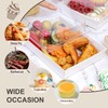 DeziWood 7x5 Inches Charcuterie Boxes with Clear Lids, 50 Pack