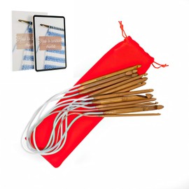 KnitPal 47-inch (120 cm) Circular Crochet Hooks Double Ended Tunisian Crochet Hooks Set with Cable for Afghan Crocheting in The Round - 6 US Sizes: J/6mm, K/6.5mm, L/8mm, M/9mm, N/10mm, O/12mm