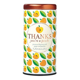 The Republic of Tea Thanks You're A Peach Tea, 50 Tea Bags, Gourmet Tea, Ginger Peach Black Tea Gift Tin