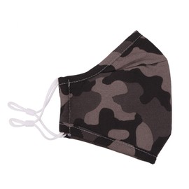 Pack of 2 Kid Face Mask With 4Pcs Carbon Filter, Reusable Face Mask Mouth Face Covering Protection, Cotton Mask Washable & Breathable Face Masks for Daily Use, Brown Camouflage