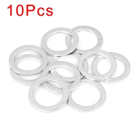 X AUTOHAUX 10pcs M20 Silver Tone Oil Drain Plug Gaskets Replacement for Honda 94109-20000