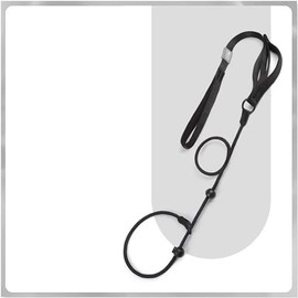 Arlinens Slip Lead For Dogs,Collar Dog Training Lead,1.6m Lightweight & Durable Nylon Slip Leads, Easy to Slip On,with Double Handle Heavy Duty Dog Leash, No Pull Puppy Walking Leash (Black)