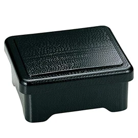 Fukui Craft 5-734-1 Heavy Box, Black, 6.5 x 5.6 x 1.9 inches (16.5 x 14.2 x 4.8 cm), Eel Vessel, PBT Wood Grain Bowl Weight, Vermilion Black