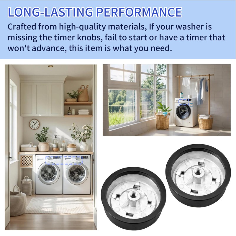 3362624 Washer Timer Knobs - Compatible with Whirlpool & Kenmore