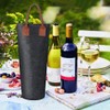 Single Bottle Wine Tote Bag Portable Felt Insulated Padded Thermal