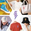 Jongdari 12pcs Checkered Lightning Bolt Iron On Patches for Hats,